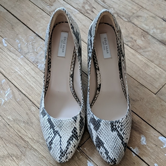 cole haan snakeskin pumps